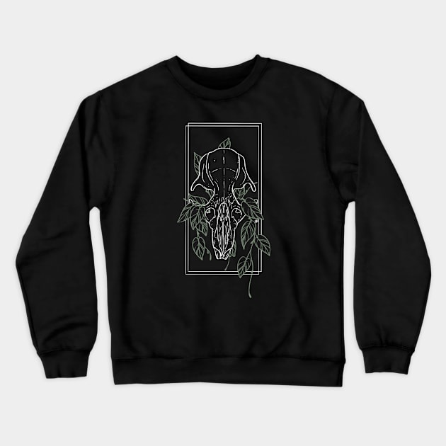 Rat Skull with Pathos Crewneck Sweatshirt by Cosmic Queers